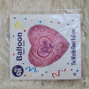 17 " inch Romantic Love Ballon,  Heart shaped, Pink and Red